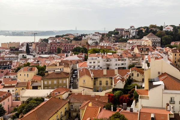 Utsikt Över Gamla Stan Alfama Lissabon Portugal — Stockfoto