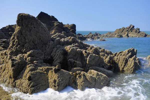 Kustlandskap Vid Pointe Groin Atlanten Frankrike Bretagne — Stockfoto