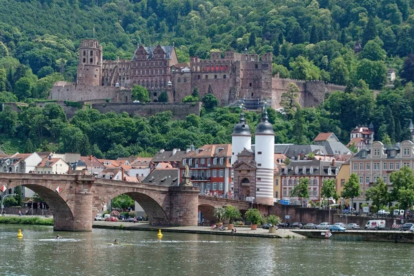 Heidelberg Germany June 2015 Castle Rine River Center — стоковое фото