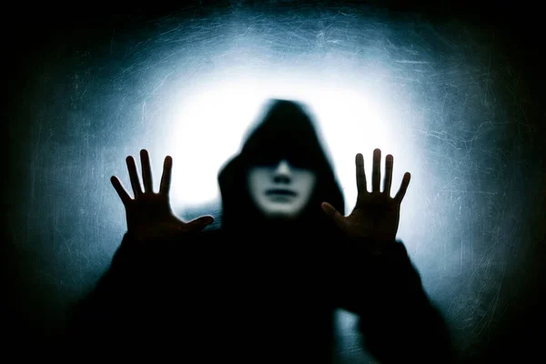 Scary Face Hands Darkness — Stock Photo, Image