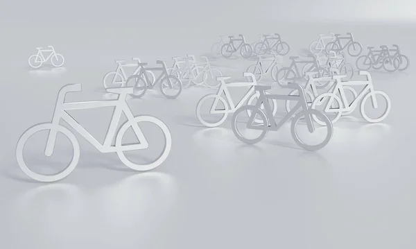 Utcai Kerékpárok Koncepciója — Stock Fotó