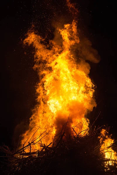 Ormanda Yanan Ateş — Stok fotoğraf