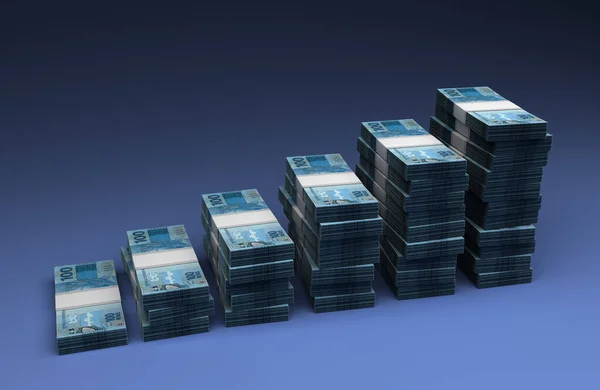 Illustratie Van Geld Contant Geld Blauwe Achtergrond — Stockfoto