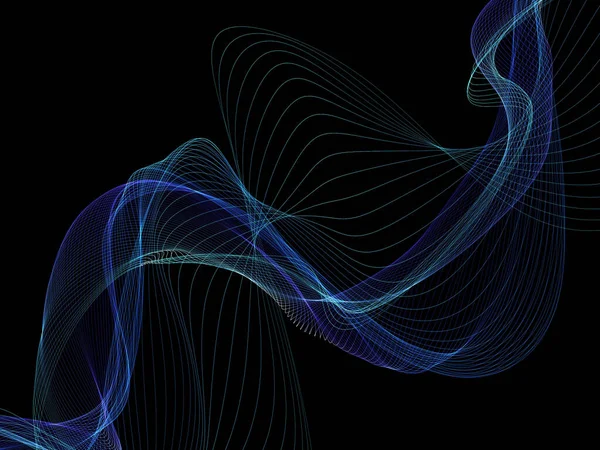 Абстрактный Фон Светящимися Волнами Света — стоковое фото