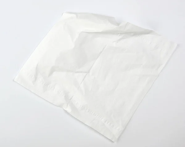 Servilleta Papel Blanco Para Cara Cuerpo Sobre Fondo Blanco Tejido — Foto de Stock