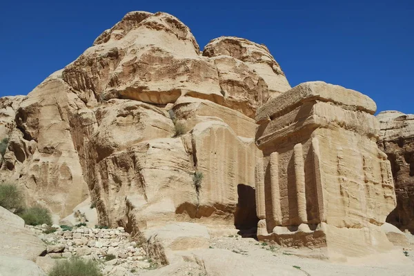 Стародавні Гробниці Петрі Йорданія — стокове фото