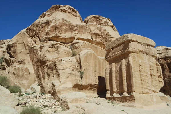 Tumbas Antiguas Petra Jordania — Foto de Stock