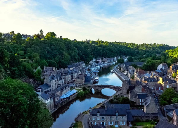 Vista Aérea Porto Dinan Dinan Bretanha França — Fotografia de Stock