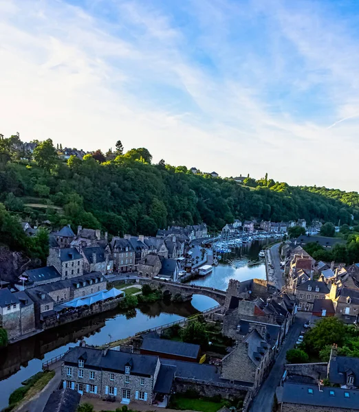 Aerial View Port Dinan Dinan Brittany France — Stock Photo, Image
