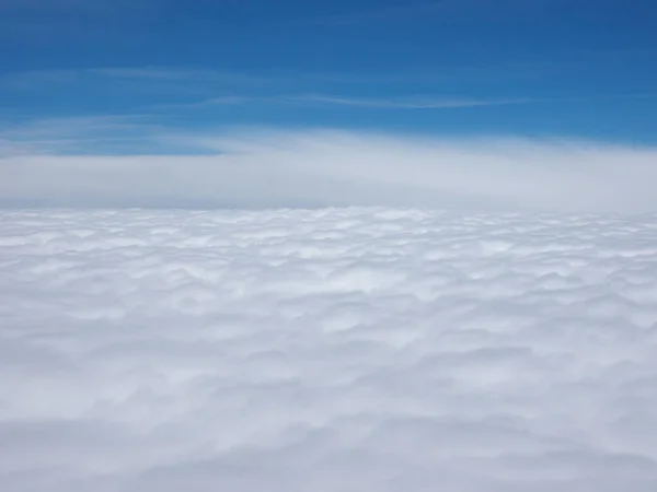Vista Aérea Del Cielo Azul Con Nubes Útiles Como Fondo — Foto de Stock