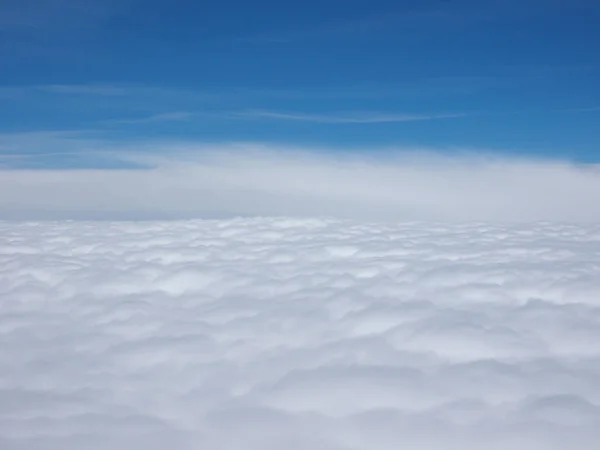 Vue Aérienne Ciel Bleu Avec Des Nuages Utiles Comme Arrière — Photo