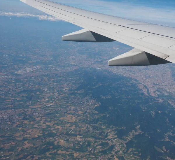 Uçak Penceresinden Görüntüle — Stok fotoğraf