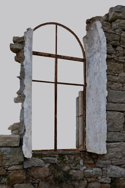 Ruins Old House Broken Window — Stock Photo, Image