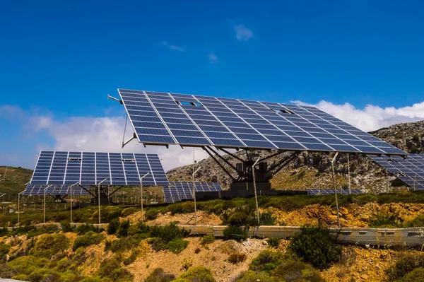 Solar Panels Roof Mountain — Stock Photo, Image