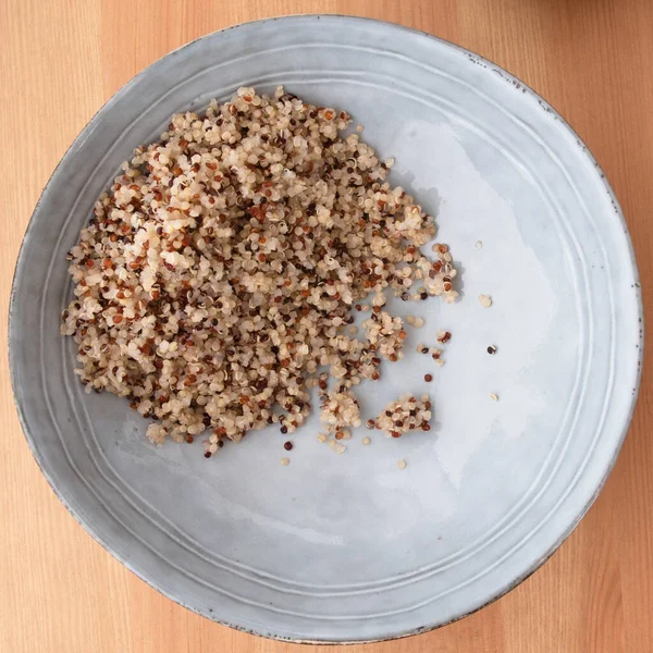 Buckwheat Porridge Bowl Rice Spoon — Stock Photo, Image