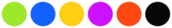 Zestaw Kolorowych Okrągłych Pustych Przycisków Zielony Niebieski Pomarańczowy Fioletowy Czerwony — Zdjęcie stockowe
