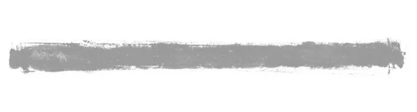 非常に長い手塗装汚れた灰色のペイントブラシストライプ — ストック写真