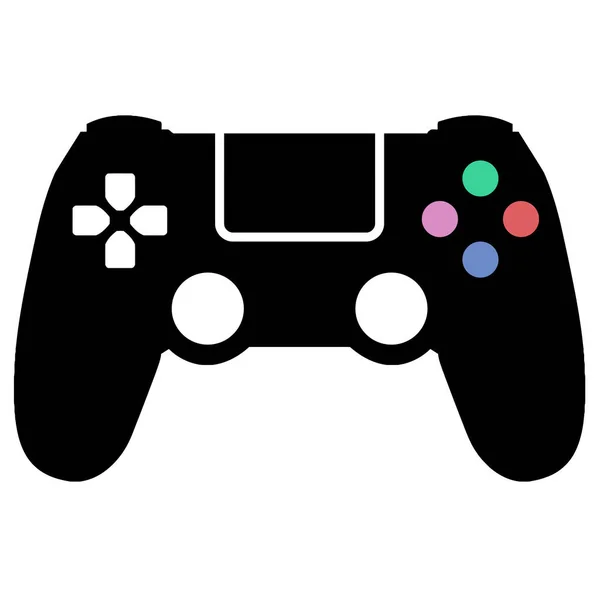 Controller Joystick Game Play Accessory Gamer Illustration Button Entertainment Black — Stock Photo, Image