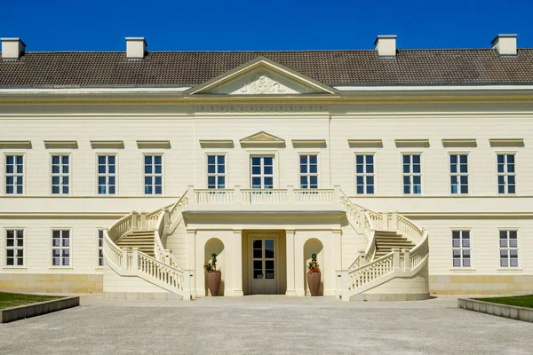 Alemanha Hannover Jardins Herrenhausen Com Palácio Herrenhausen — Fotografia de Stock