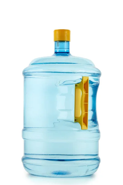 Grote Plastic Waterfles Geïsoleerd Witte Achtergrond Vers Gezuiverd Water Fles — Stockfoto