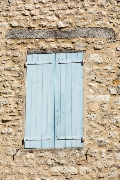 Antigua Casa Piedra Con Persianas Madera Provenza Francia —  Fotos de Stock