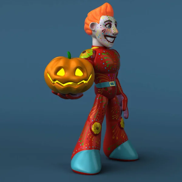 Fun Cartoon Character Pumpkin Illustration — Stock Photo, Image