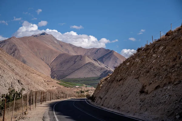 Autostrada Przez Dolinę Elqui Chile — Zdjęcie stockowe