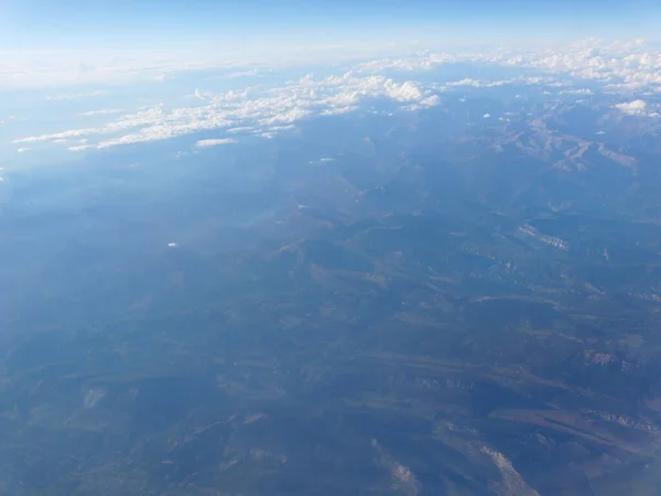 Aerial View Plane Window Airplane — Stock Photo, Image