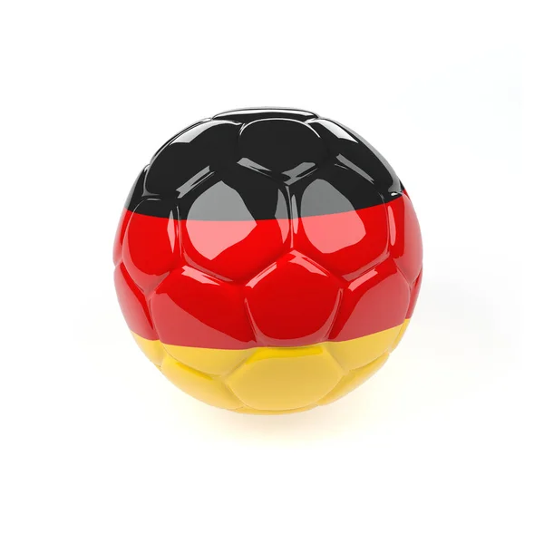 Bola Futebol Alemão Fundo Branco Renderização — Fotografia de Stock