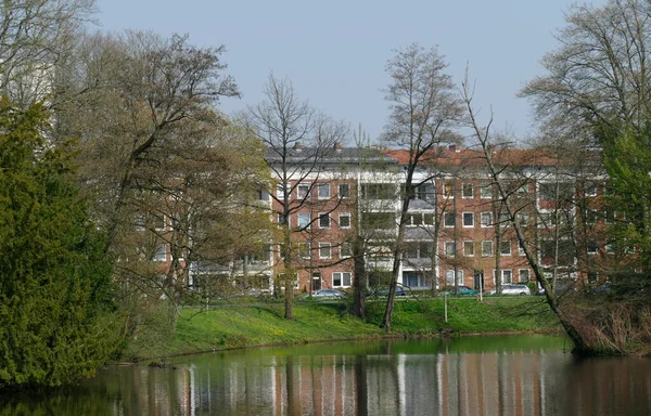 Řeka Městě Amsterdam — Stock fotografie