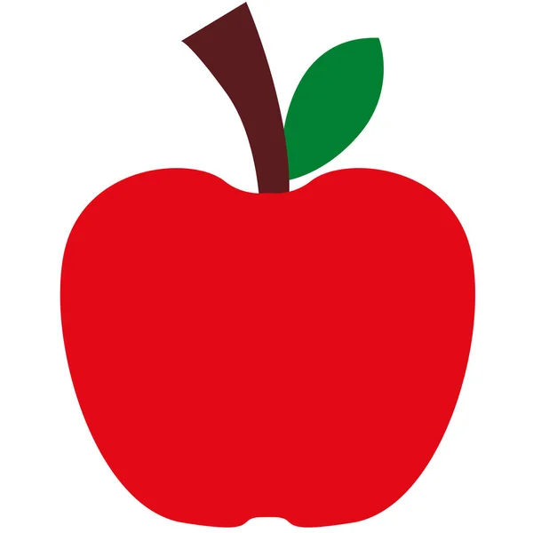 Czerwony Ilustracja Jabłko Liść Odżywianie Owoc Soczysty Świeży — Zdjęcie stockowe