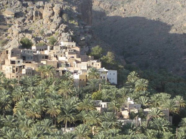 Médio Oriente Sultanato Omã Montanhas Jebel Ahkdar Antiga Aldeia Deserta — Fotografia de Stock