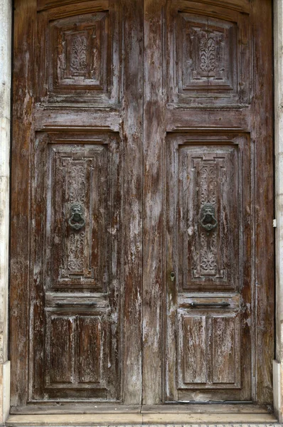 Old Wooden Door Handle — Stock Photo, Image