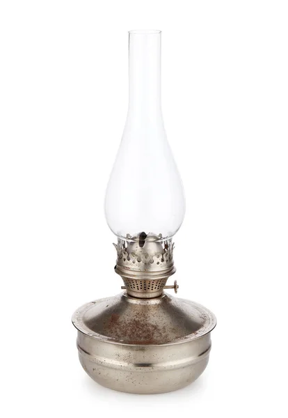 Old Kerosene Lamp Isolated White Background Stock Photo