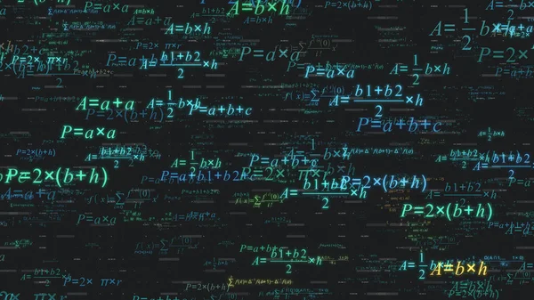 Wiskundige Formules Concept Van Wetenschap Onderzoek Renderen — Stockfoto