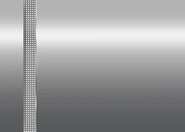 Серебряный Металлический Фон Пунктирной Вертикальной Полосой Векторная Иллюстрация — стоковое фото
