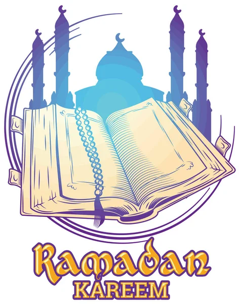Ramadan Kareem Traditionele Cultuur Moslim Quran Moskee Illustratie — Stockfoto