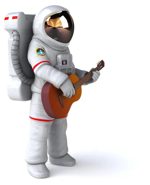 Divertido Personaje Dibujos Animados Con Astronauta Ilustración — Foto de Stock