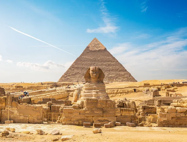 Grandes Pirâmides Giza Egito Cairo México — Fotografia de Stock