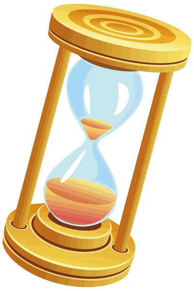 砂時計と時間ベクトル図 — ストック写真