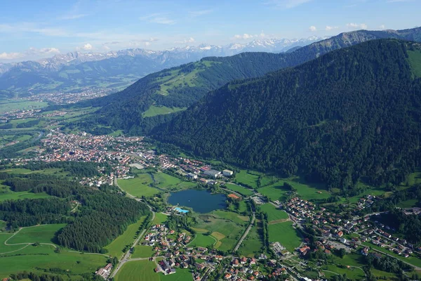 Vista Das Montanhas Nos Alpes Suíços — Fotografia de Stock