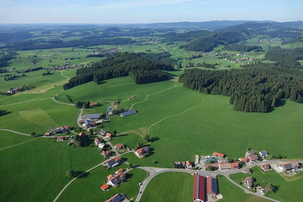 Vista Aerea Del Villaggio Della Città Del Tedesco — Foto Stock