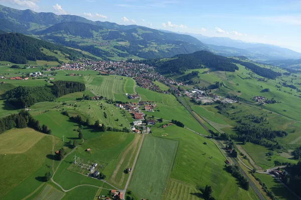 Luftaufnahme Der Berge Den Schweizer Alpen — Stockfoto
