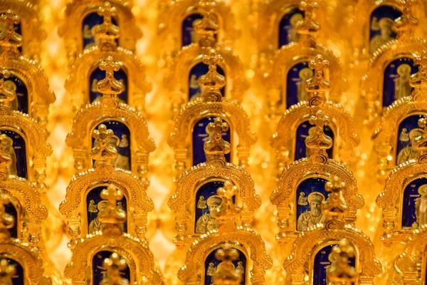 Goldene Metallstruktur Mit Details — Stockfoto