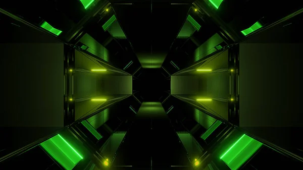 Futuristische Dunkle Scifi Hintergrundtapete Hintergrund Mit Weißen Blinkenden Lichtern Render — Stockfoto