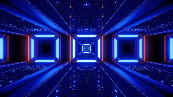 未来のSfエイリアントンネル壁紙3Dレンダリング 未来の現代エイリアンスタイルの宇宙トンネル背景とダイヤモンド底 — ストック写真