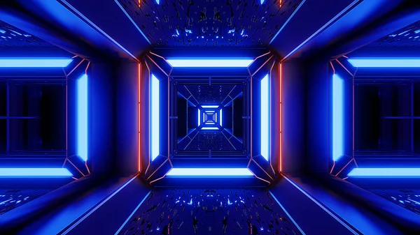 Futuristice Scifi Alien Tunnel Wallpaper Rendering Future Modern Alien Style — Stock Photo, Image