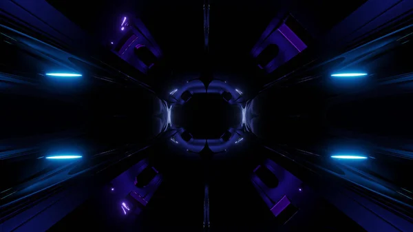 Інопланетний Стиль Темний Космічний Тунель Тлом Рендеринга Футуристичний Сучасний Космічний — стокове фото