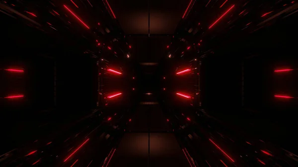 Donkere Sfeer Gloeiende Lichten Tunnel Achtergrond Rendering — Stockfoto