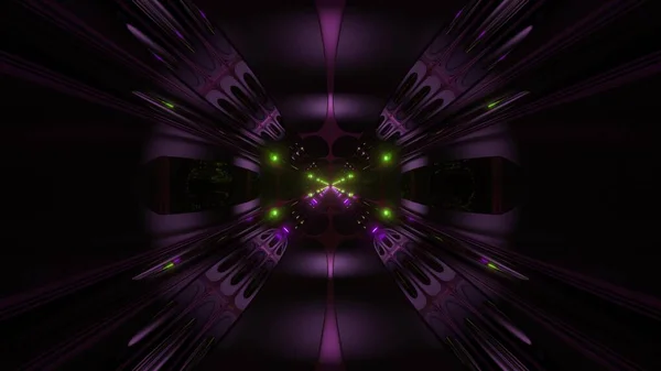 Futuristico Fantascienza Alieno Stle Tunnel Corridoio Illustrazione Vjloop Motionbackground Moderno — Foto Stock